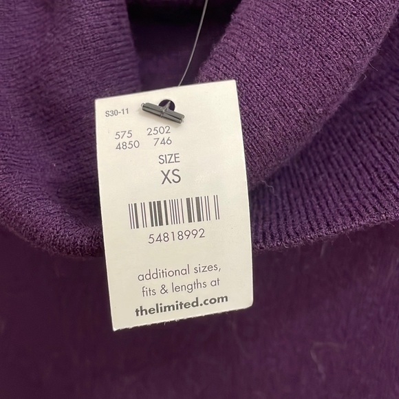 💜The Limited purple cold shoulder cowl neck sweater. S - Picture 7 of 8